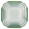 Dunya 30880 Master Square Storage Container Set 4 Pieces Clear/Green