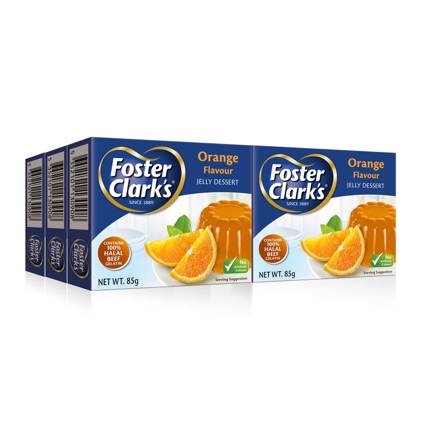 4 X Gelée Végétarienne Foster Clark's Saveur Cerise - 85g Par Paquet, Date D'expiration 12/2026