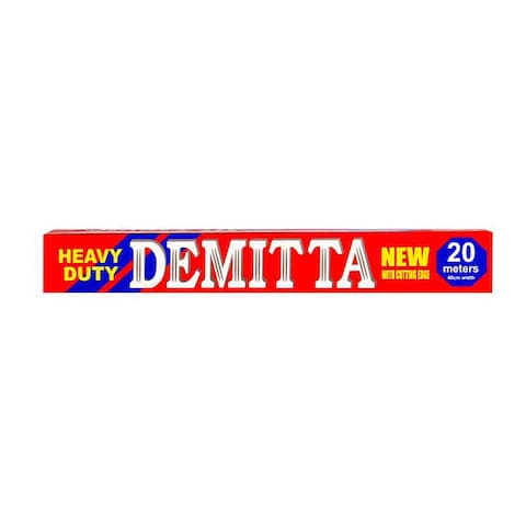 Demitta Heavy Duty Aluminum Foil Roll - 40cm x 20m