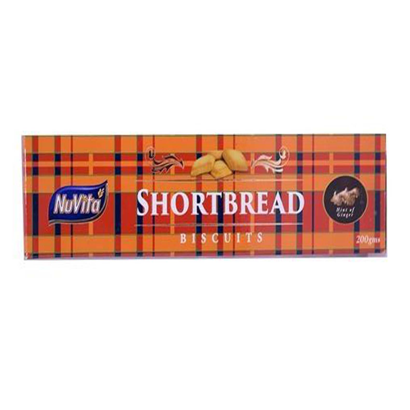NuVita Shortbread ginger Biscuits 200g