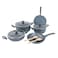 RoyalFord Granite Cookware Set 10 Pieces Gray Color