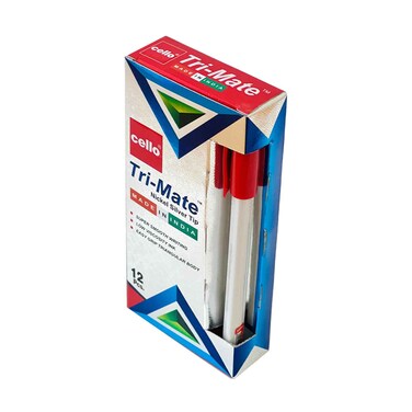 Buy Cello Trimate Ballpen 12 PC Pack Red Online Carrefour
