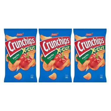 Lorenz Crunchips X-Cut Chips Paprika 85g x Pack of 3