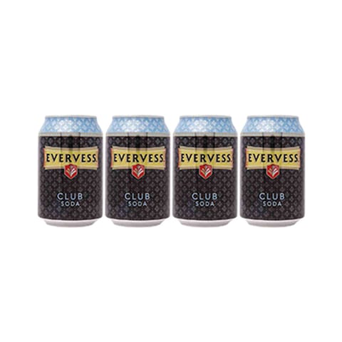 Evervess Club Soda 330ML X Pack Of 4