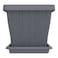 Cosmoplast Cedargrain Rectangular Planter With Tray Grey 36inch