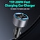 Yesido Y59  Car Phone Charger with 200W Power Delivery, Dual USB-C 100W Ports and USB-A 18W Port - Black