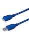 Generic Type A Male To B Micro Sync Data Power Cable 1Meter, Blue
