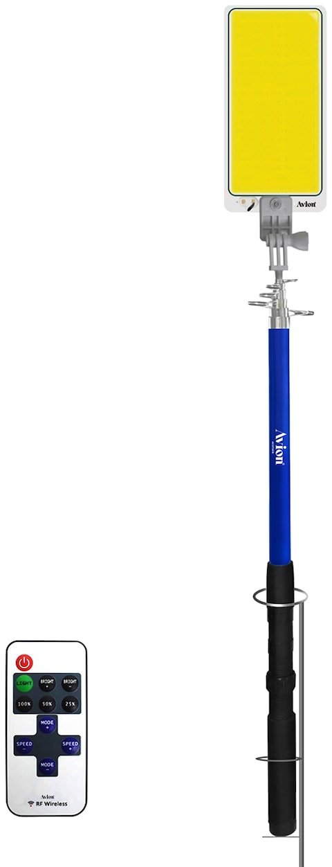 Avion Multifunction Camping Light, Outdoor LED Telescopic Fishing Rod Light With 5M Wire, Camping Lantern Lamp With IR Remote 3 Modes
