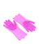 Generic Multi Usable Magic Silicone Gloves With Wash Scrubber Pink 240g