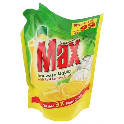 Lemon Max Dish Wash Liquid With Real Lemon Juice 450 ml