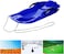 Outdoor Sports Plastic Skiing Boards Sand Board Snowboard With Rope For Double People,Sand Snow Sleds for Kids and Adult (Blue)