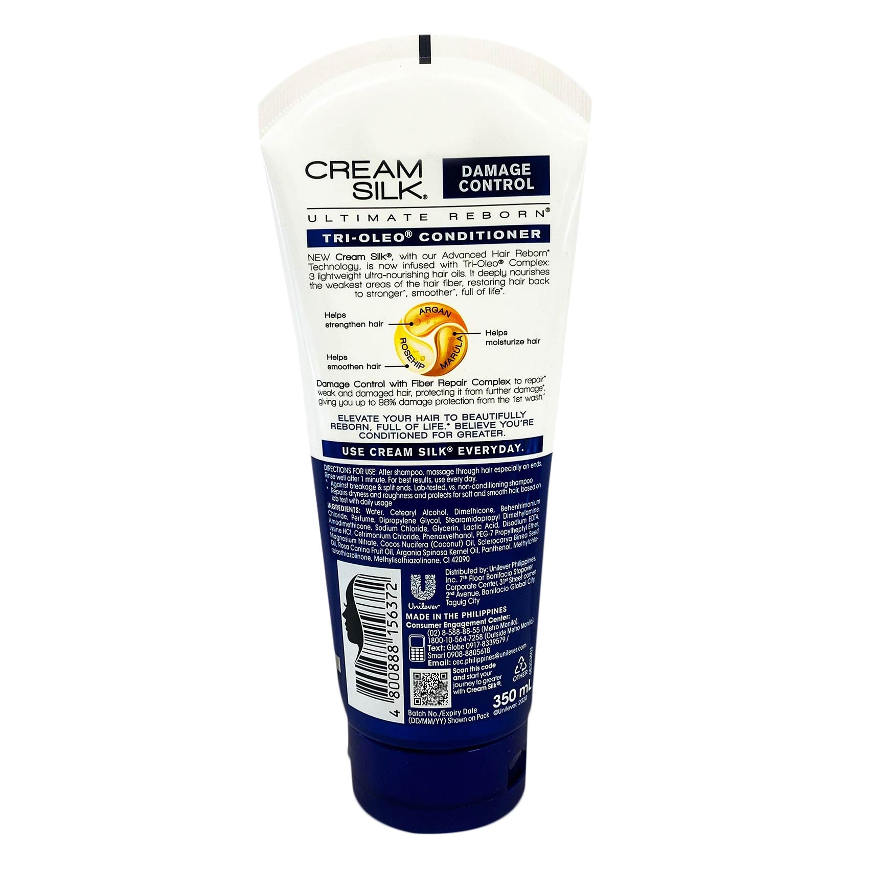 Cream Silk Conditioner Ultimate Reborn Damage Control Tri Oleo 350ml