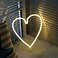 Neon Warm White Heart-Shaped LED Light 38x29.5cm
