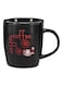 Royalford Printed Coffee Mug Black/Red/White 354ml