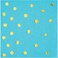 Creative Converting- Bermuda Blue Beverage Napkins-3Ply Foil Stamp 16pcs< >Bermuda Blue< >