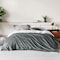 Soft Sheep Reversible Sherpa Blanket Throw Blanket King Size Grey 220x240 cm