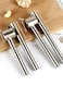 Generic 304 Stainless Steel Garlic Press Masher Silver 17.6 x 7 x 9cm