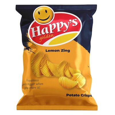 Happys Golden Lemon Zing Potato Chips 30G