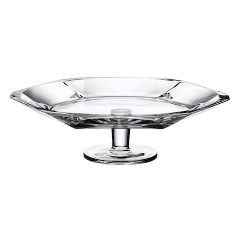 F&amp;D CRYSTAL REFLECT FOOTED PLATE