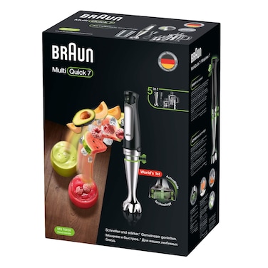 Braun HB701AI-MQ7045X MultiQuick 7 5 In 1 Hand Blender 1.25L (1000W) Black
