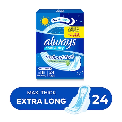 Always Maxi Thick Sanitary Pads - Jumbo Pack - 24 Pad