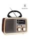 راديو محمول يعمل بتقنية البلوتوث 32216B بني/ذهبي/أسود