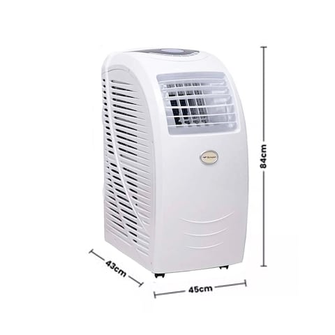 Bompani 12000 BTU Portable AC - White With Rotary Compressor, Tropicalized T3, Digital Display, Remote Control, Window Connector Kit, One-Year Warranty, 5-Year Compressor Warranty - BO1200