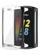 Fitme 3-Piece Tpu Full Cover Case For Fitbit Charge 5, Clear/Black/Silver