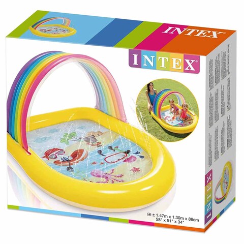 Intex 57156 Inflatable Rainbow Arch Pool - 130 &times; 170 &times; 86 Cm