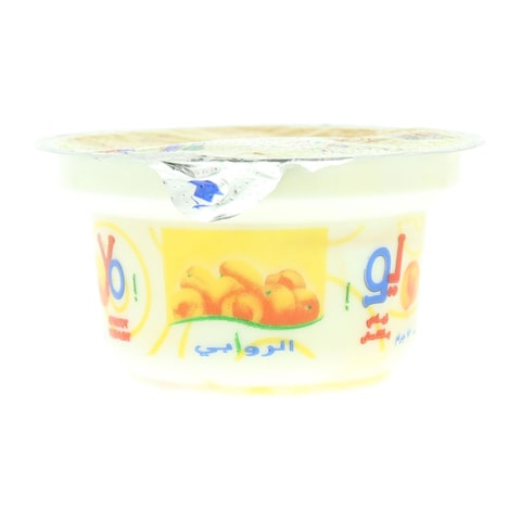 الروابي - زبادي مشمش مخفوق كامل الدسم - 130 غرام