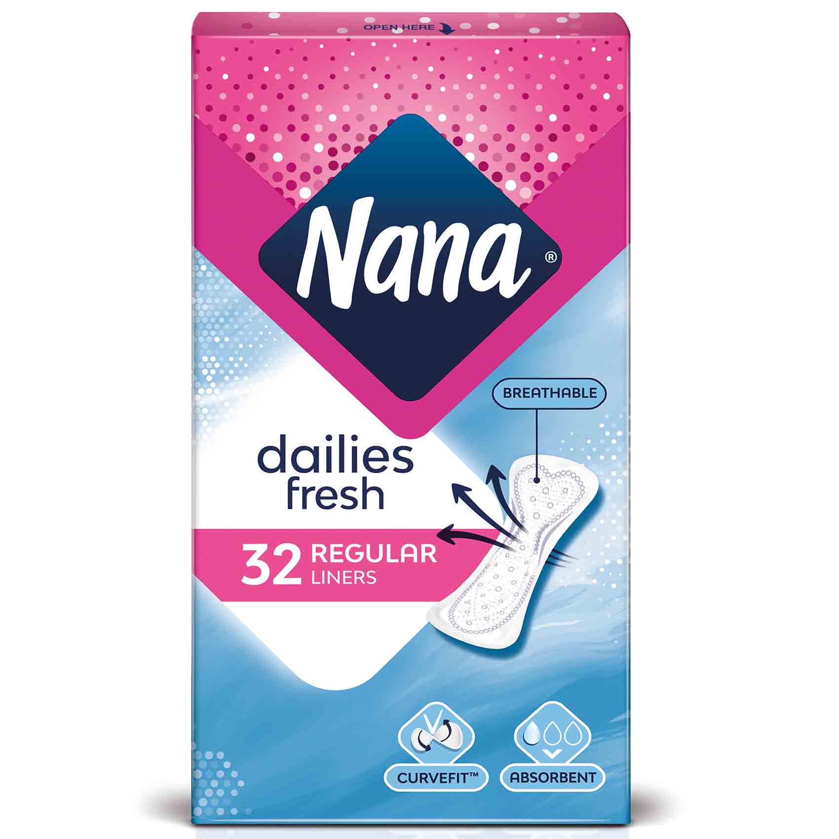 Nana Pantyliners Regular 32 Pads product thumbnail 2