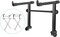 Mike Music Durable Metal Second Tier For Keyboard Stand, 15.7, 28.3 Inches, 40, 72 cm, Adjustable Width And 13 Inches Height For Most Keyboards (Black)
