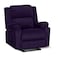 In House Velvet Rocking &amp; Rotating Recliner Chair - Dark Purple - AB02
