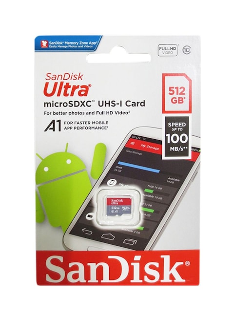 Ultra MicroSDXC Card Red/Grey 512 GB