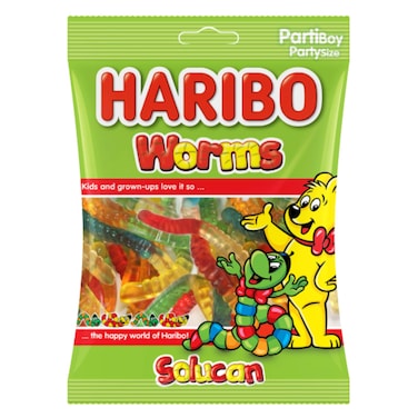 Haribo Halal Worms Gummy Candy 80g