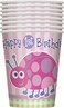First Birthday Ladybug 8 pcs 9 OZ Cups