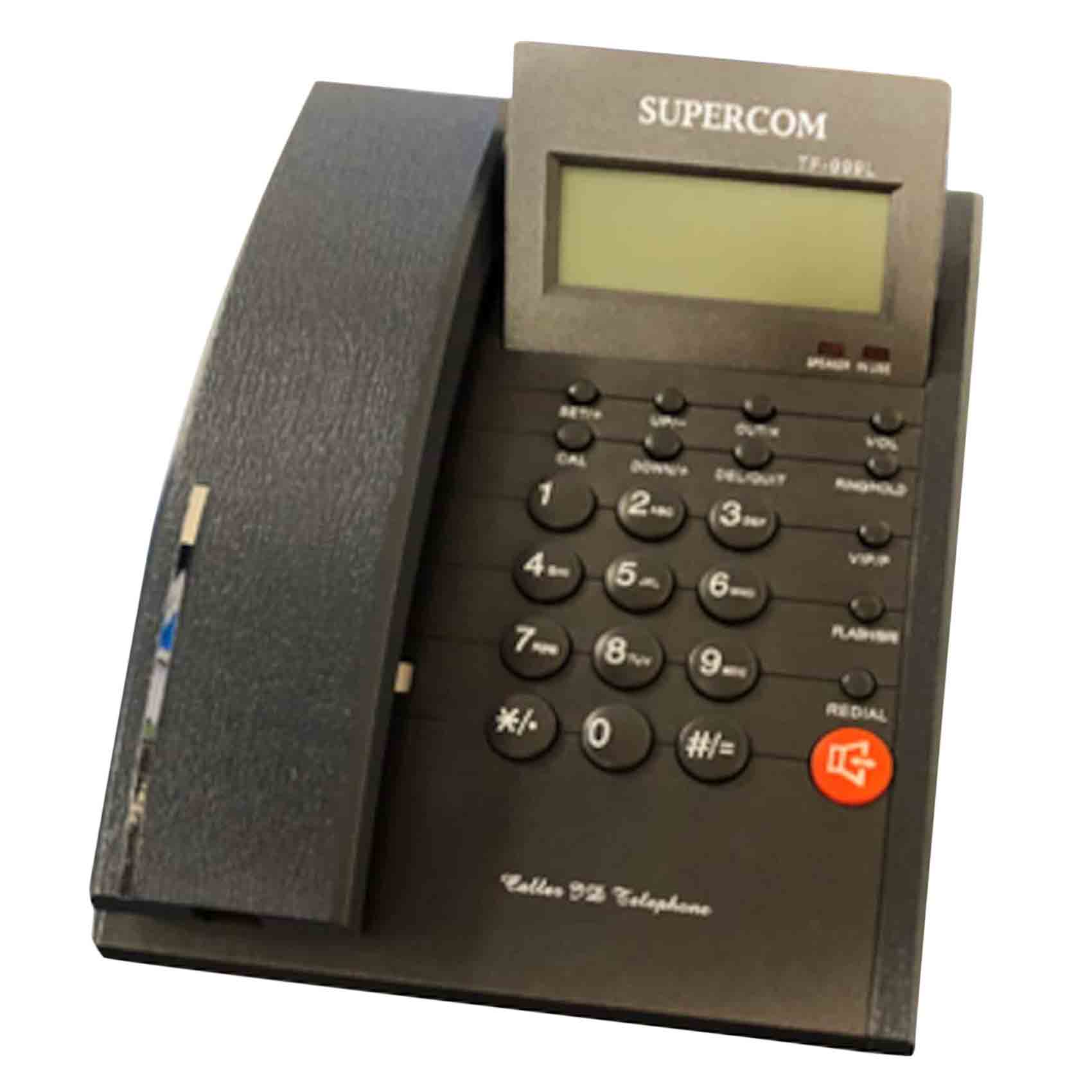 Supercom TF999L Corded Landline Phone Black