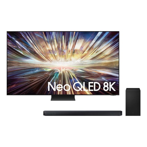 Samsung Series 8 Neo 75-Inch UHD Smart QLED TV QA75QN800DUXZN Black and Q-Series Soundbar HW-Q700 Black