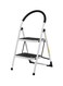 Generic Foldable Step Ladder With Rubber Handgrip White/Black 38Inch