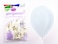 Sempertex 50 pcs, 5" Round Balloons, 405 stain Matte white, Latex Balloons