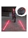 Generic 5 LED 2 Laser Beam Mountain Bicycle Bike Rear Tail Warning Light 20 X 10 X 20cm
