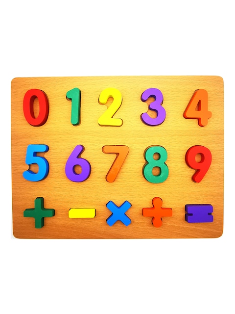 Learning &amp; Educational Toys for Kids &amp; Toddler - Number  Alphabet Puzzle - Pre school Learning Board Games, Early Education Wooden Math Puzzles