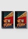 Lowha Spiral Notebook With 60 Sheets And Hard Paper Covers With New York Collage Design, For Jotting Notes And Reminders, For Work, University, School