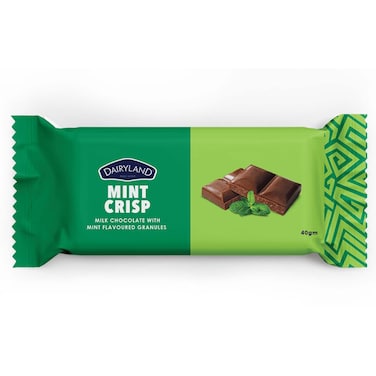 Dairyland Mint Crunch Chocolate Bar 40G