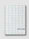 Lowha Spiral Notebook With 60 Sheets And Hard Paper Covers With Geometric Grid Drawing Design, For Jotting Notes And Reminders, For Work, University, School