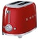 Smeg 50's Style Toaster TSF01RDUK, 950 W, Red, 6 Toasting Levels