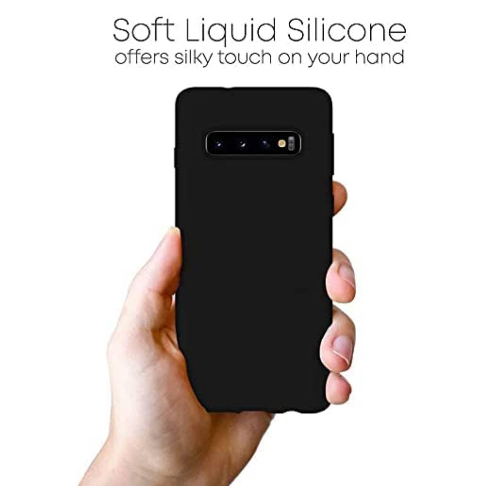 Protective Soft Silicone Case Cover For Samsung Galaxy S10 Plus Black