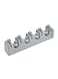 Sharpdo 5-Piece Wall Mounted Storage Rack Set Grey 41.5x8.5x6.2centimeter