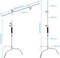 COOPIC C Stand Stainless Steel 330cm/10ft Max. Height Studio Photo Video 4 feet Holding Arm Grip with Turtle Base for Light Reflector (1 PACK)