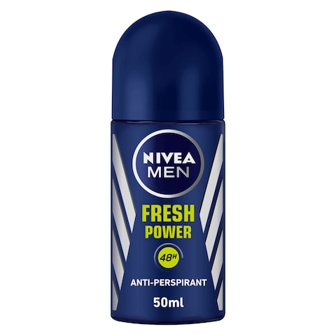 Buy NIVEA MEN Antiperspirant Roll-on for Men Fresh Power Fresh Scent 50ml in UAE